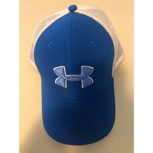 Under Armour Hat Men One Size Blue White Meshback SnapBack